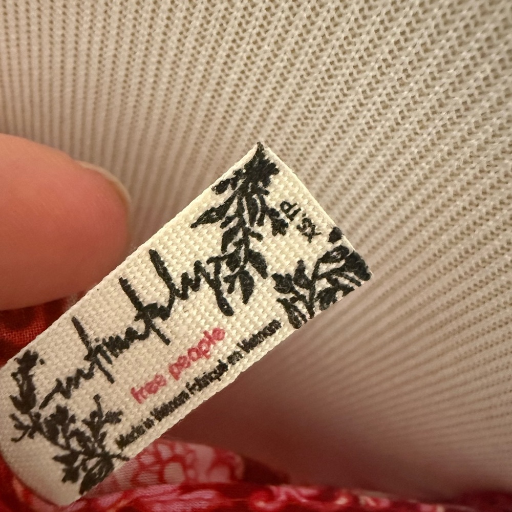 Free People Intimately forever yours smocked slip dress in red floral - Picture 10 of 10